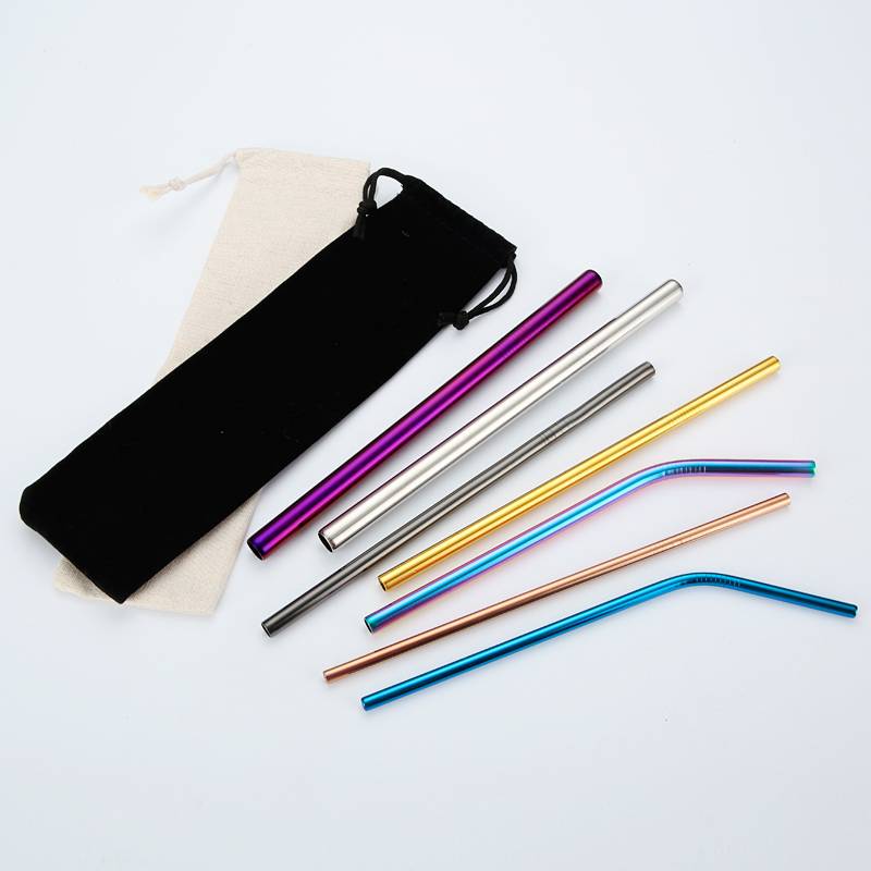 High Quality Eco Friendly Stainless Steel 304 Reusable Metal Drinking Straw With Logo